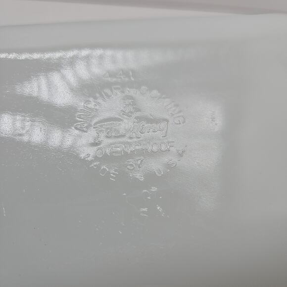 Vtg 1970 Anchor Hocking Fire King Nature's Bounty1-Qt Baking Dish Loaf Pan Fruit - Picture 7 of 9